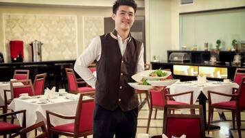 Lunch and dinner served, local cuisine