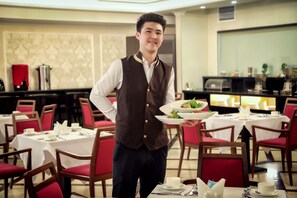Lunch and dinner served, local cuisine