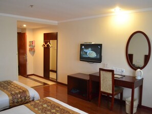 Caja de seguridad en la habitación y cortinas blackout 