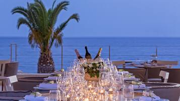 Outdoor wedding area