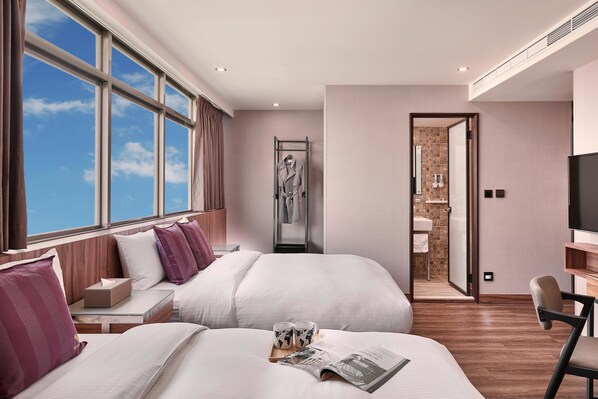 Deluxe Quadruple Room, 2 Double Beds (Limited service hour. No cleaning service for extended stay) | View from room