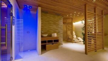 Un sauna, baño turco, baño turco/hammam