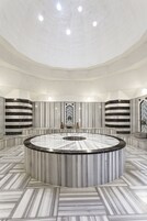 Turkish bath, body treatments, aromatherapy, facials, 5 treatment rooms