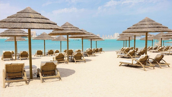 Private beach nearby, free beach shuttle, beach bar