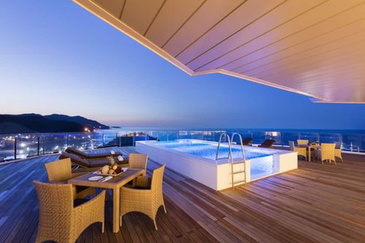 (beach cruise) pool villa superior suite - private heated pool access (no single traveler allowed) | terrace/patio