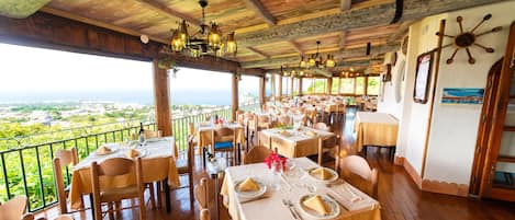 Lunch and dinner served, local cuisine