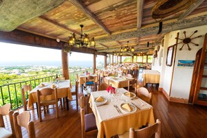 Lunch and dinner served, local cuisine