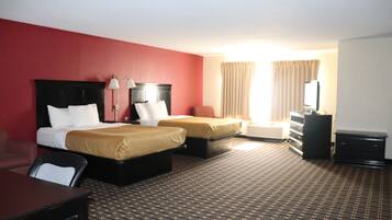 Standard Room, 2 Queen Beds, Non Smoking | Desk, free WiFi, bed sheets, alarm clocks