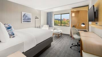 In-room safe, desk, laptop workspace, blackout drapes