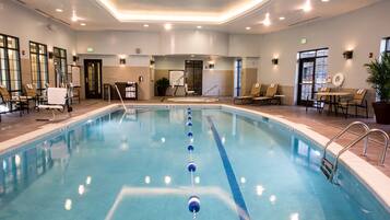 Indoor pool, pool loungers
