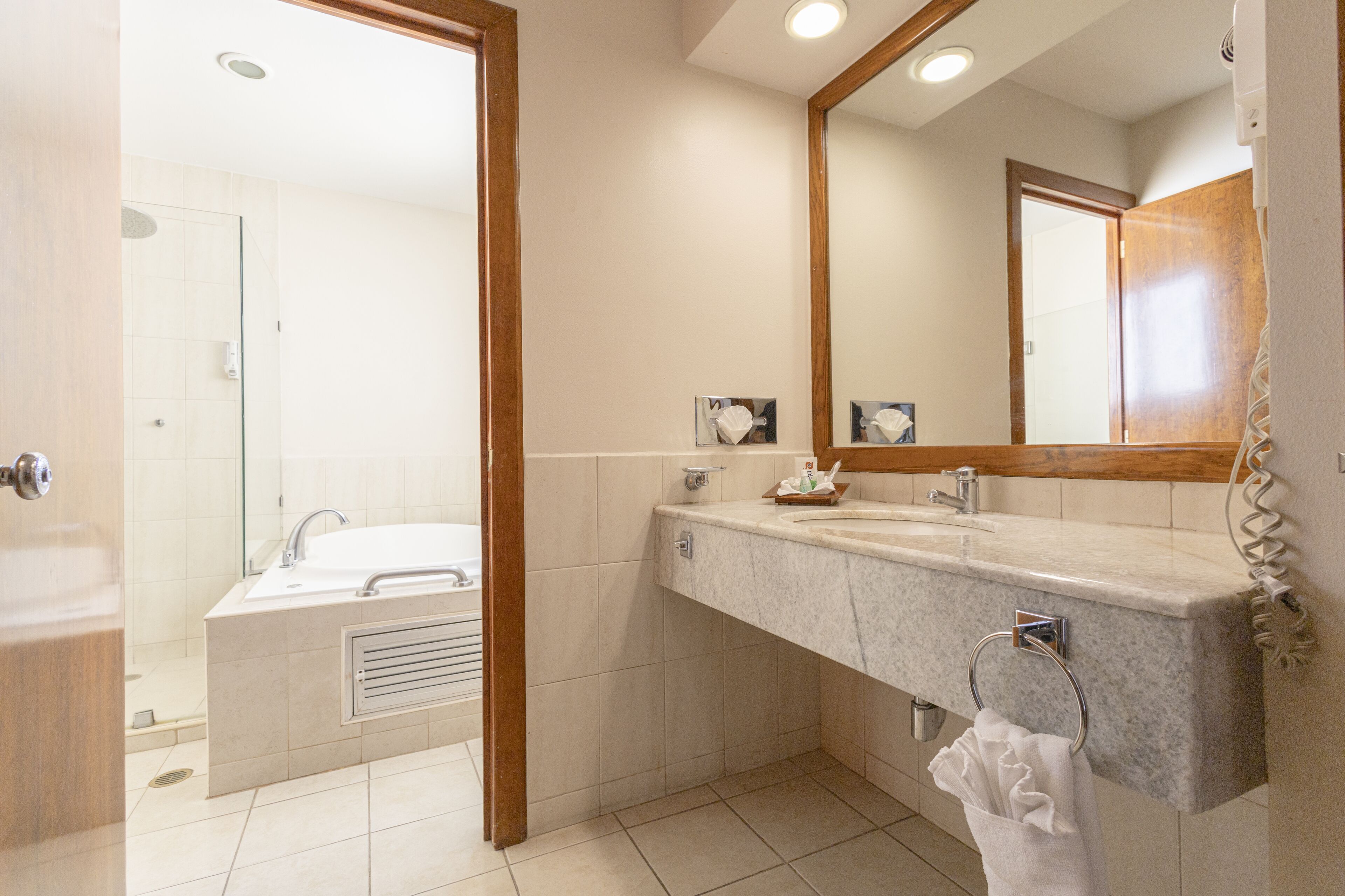 junior double room | bathroom | free toiletries, hair dryer, towels