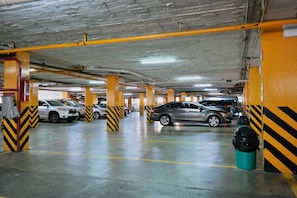 Free self parking, free valet parking