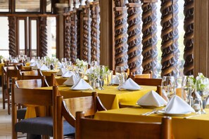 Lunch, dinner served; local and international cuisine, garden views