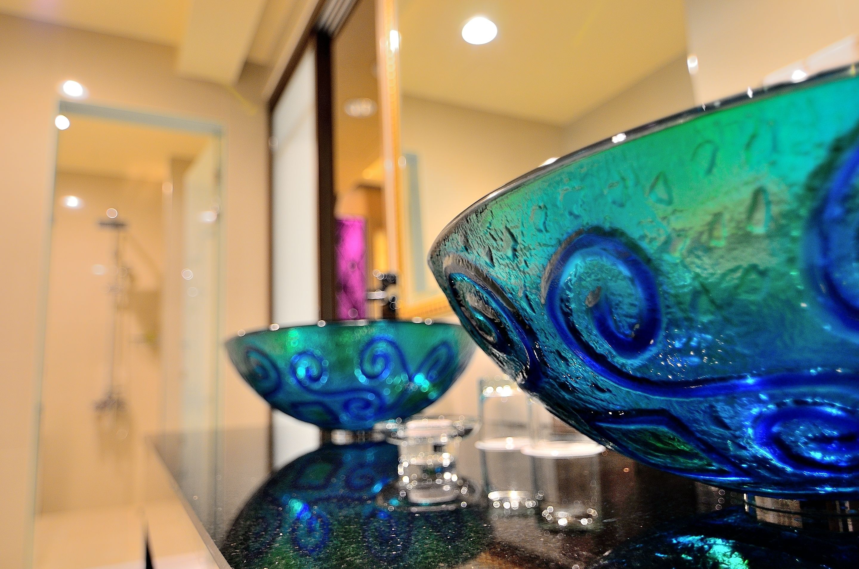 premium studio suite, 1 queen bed, city view, tower | bathroom | hair dryer, towels, shampoo, toilet paper