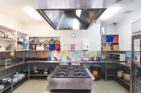 Fridge, microwave, stovetop, toaster
