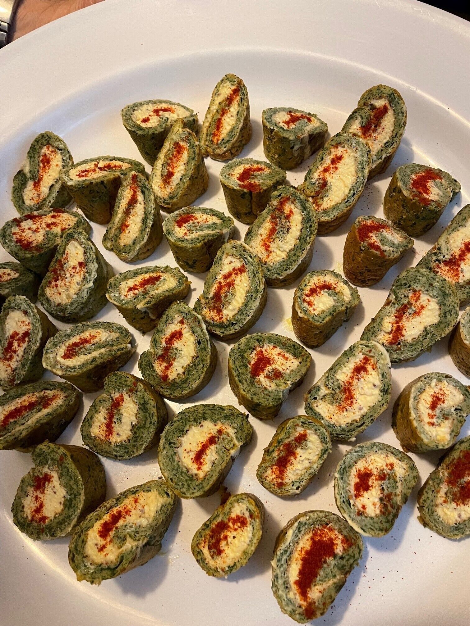A plate of stuffed vegetables.