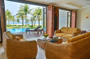 Villa, 4 Bedrooms, Private Pool, Beachfront | 1 bedroom, premium bedding, minibar, in-room safe