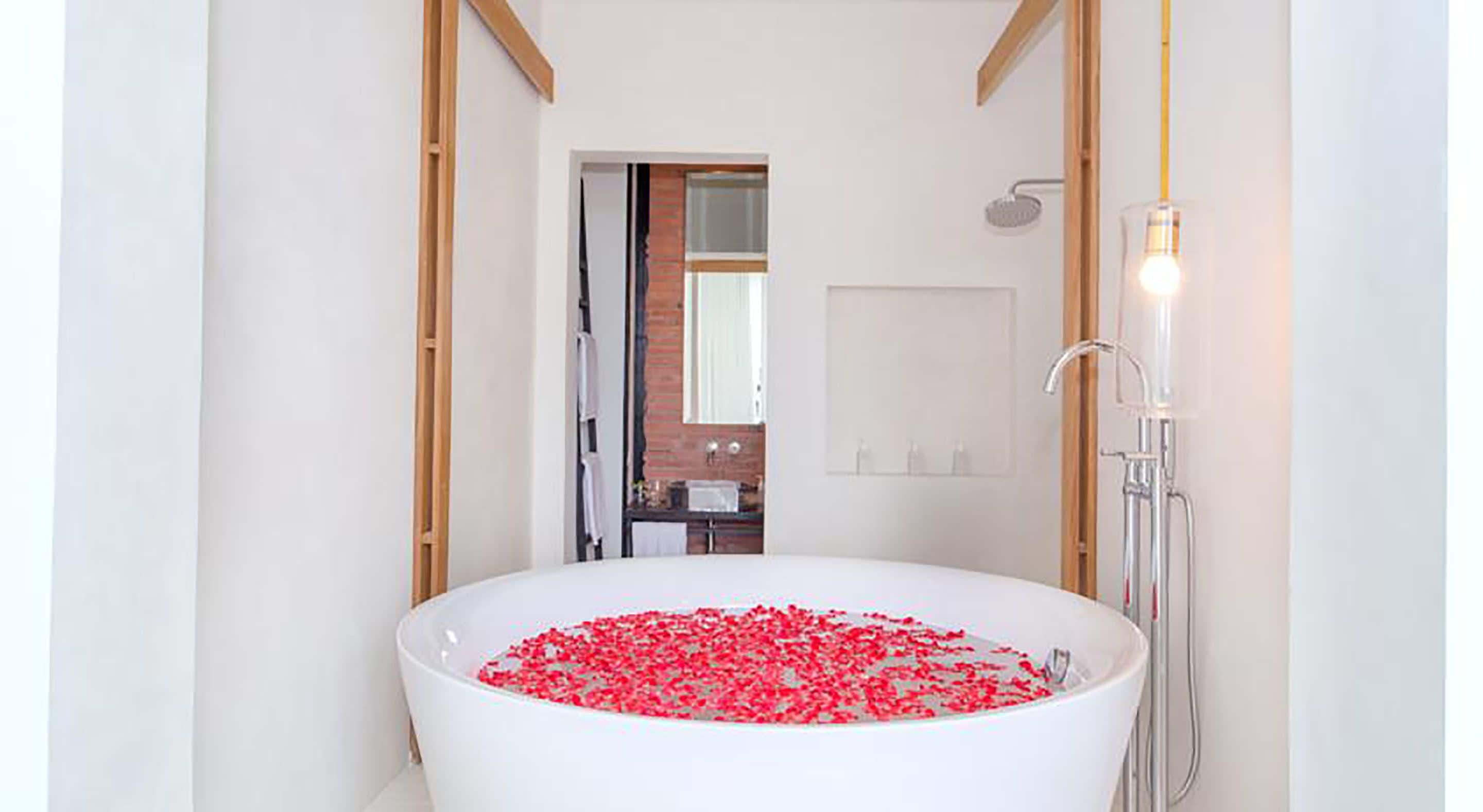 deluxe river view | bathroom | separate bathtub and shower, deep-soaking bathtub, free toiletries