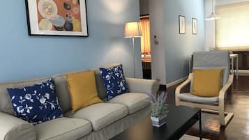 Apartment, 2 Bedrooms | Living area | TV