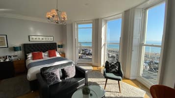 Deluxe Room, 1 King Bed, Balcony, Sea View | Premium bedding, minibar, individually decorated, individually furnished