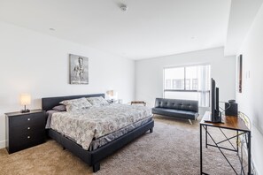 Standard Two-Bedroom on N Poinsettia Place | Frette Italian sheets, premium bedding, memory-foam beds - Heaven on Hollywood Boulevard Furnished Apartments (Los Angeles)