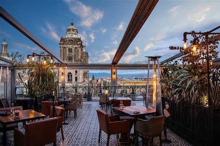 Terraza o patio. Hotel Zócalo Central