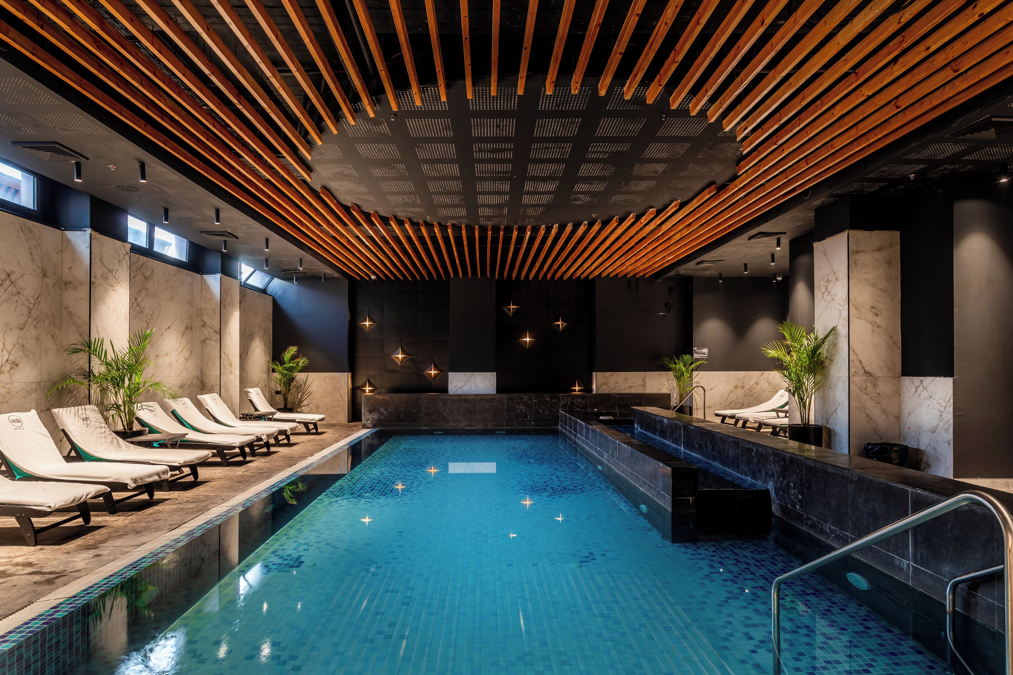 Indoor pool, outdoor pool, open 9:30 AM to 5:00 PM, sun loungers