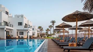 Indoor pool, outdoor pool, open 9:30 AM to 5:00 PM, sun loungers