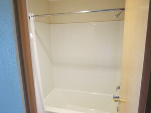Shower, free toiletries, towels, soap