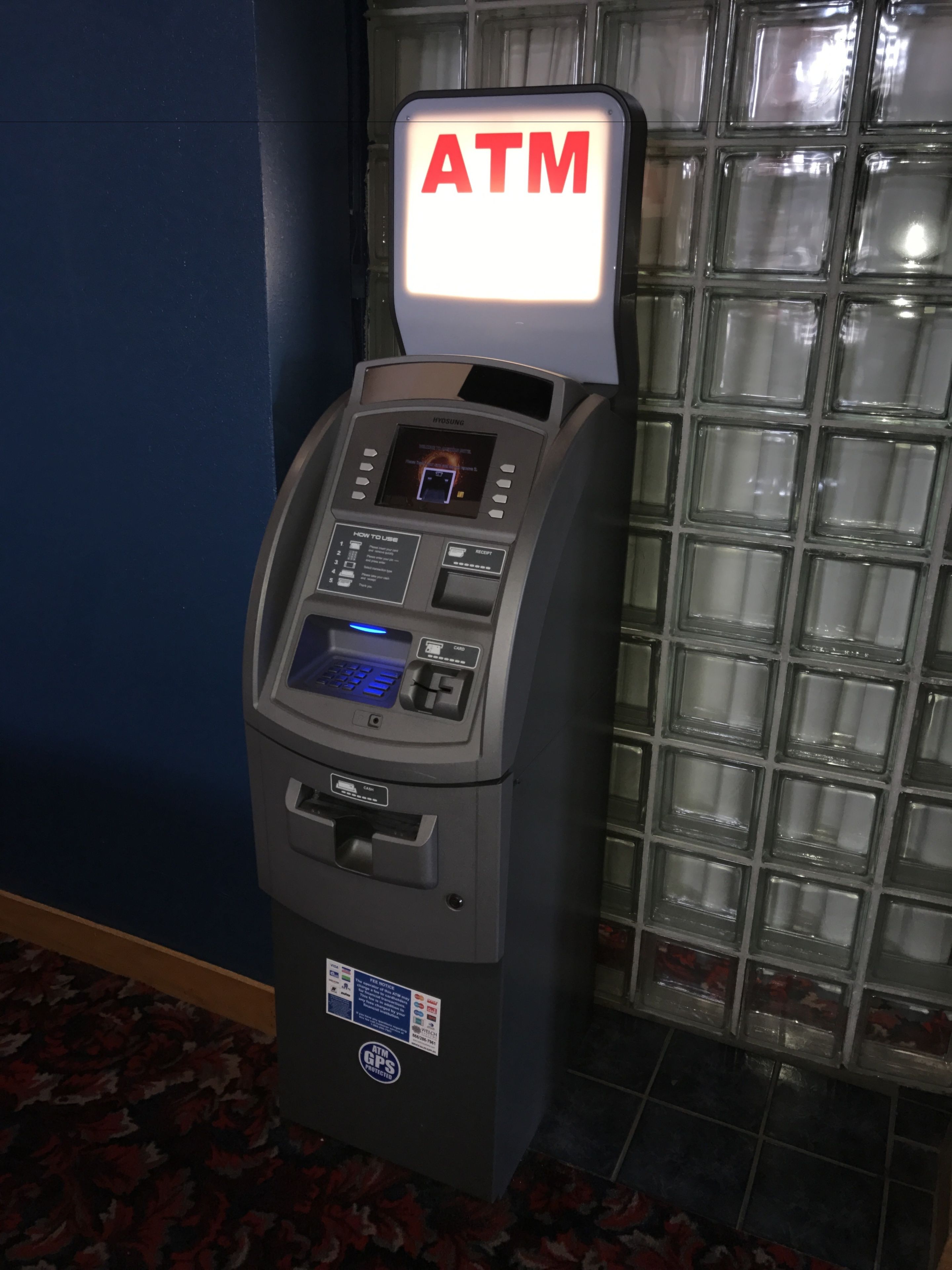 Cajero automático en la propiedad