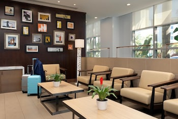 Hotel entrance and lobby at Hyatt House San Juan