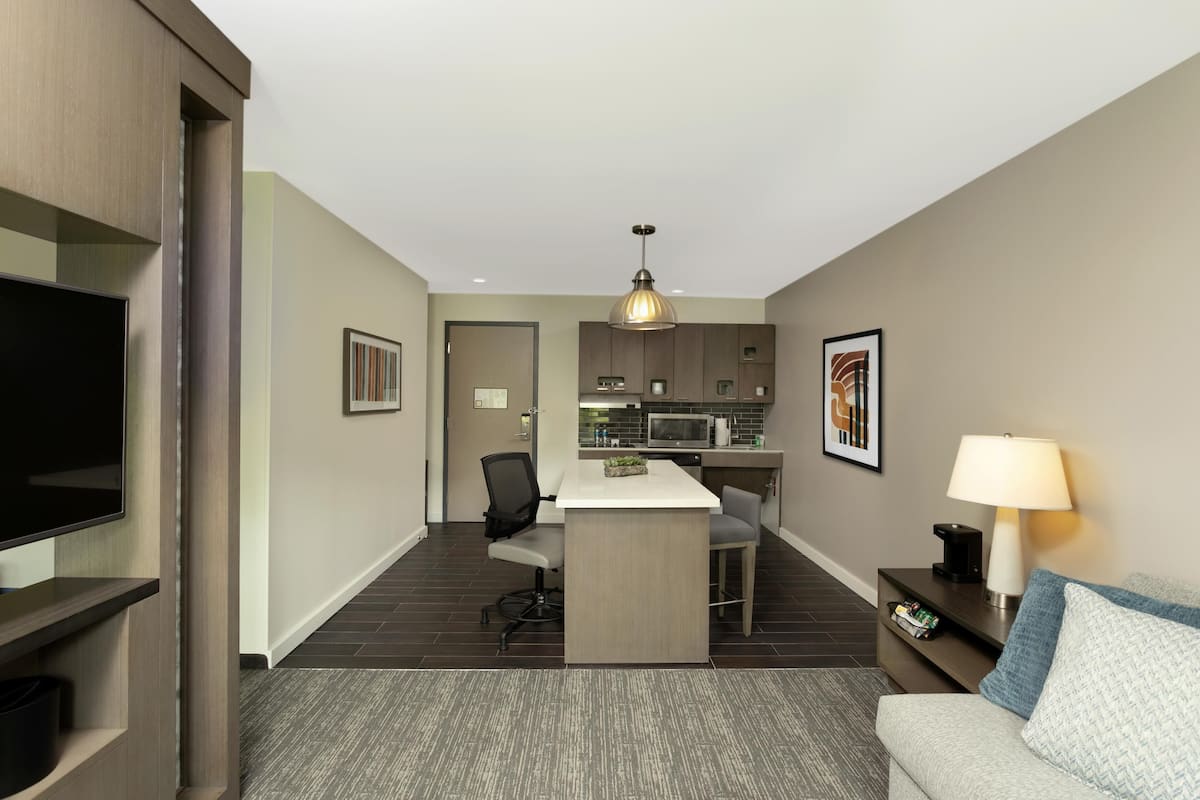 Studio Suite, 1 King Bed, Accessible, Bathtub | Egyptian cotton sheets, premium bedding, in-room safe, desk