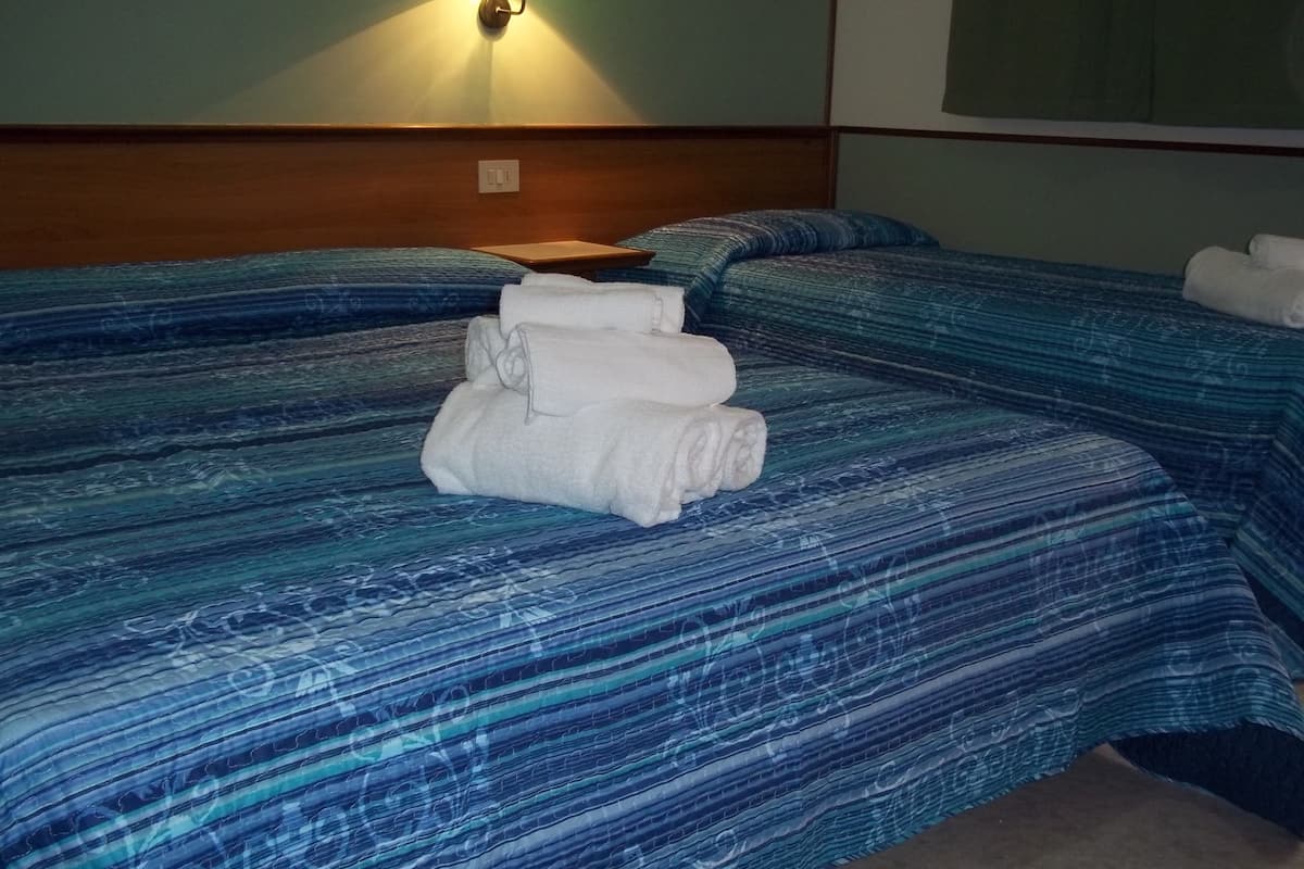 Habitación triple | Caja fuerte, escritorio, cortinas opacas y cunas (de pago)