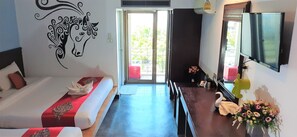 Family Quadruple Room | Minibar, in-room safe, desk, laptop workspace - Lamoon Resotel (Phuket)