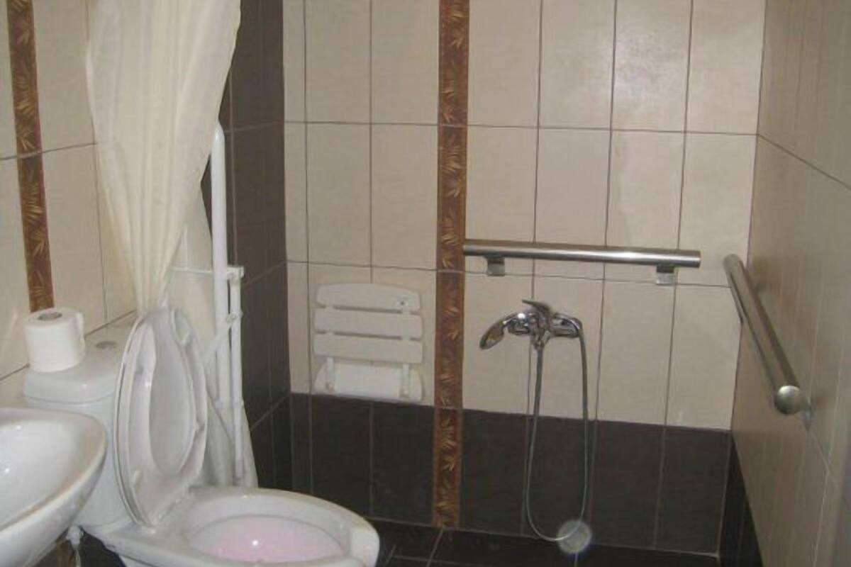 free toiletries, hair dryer, bathrobes, slippers