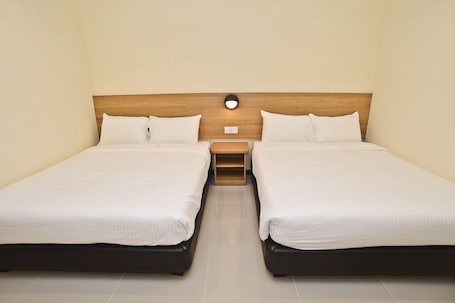 Desk, free WiFi, bed sheets