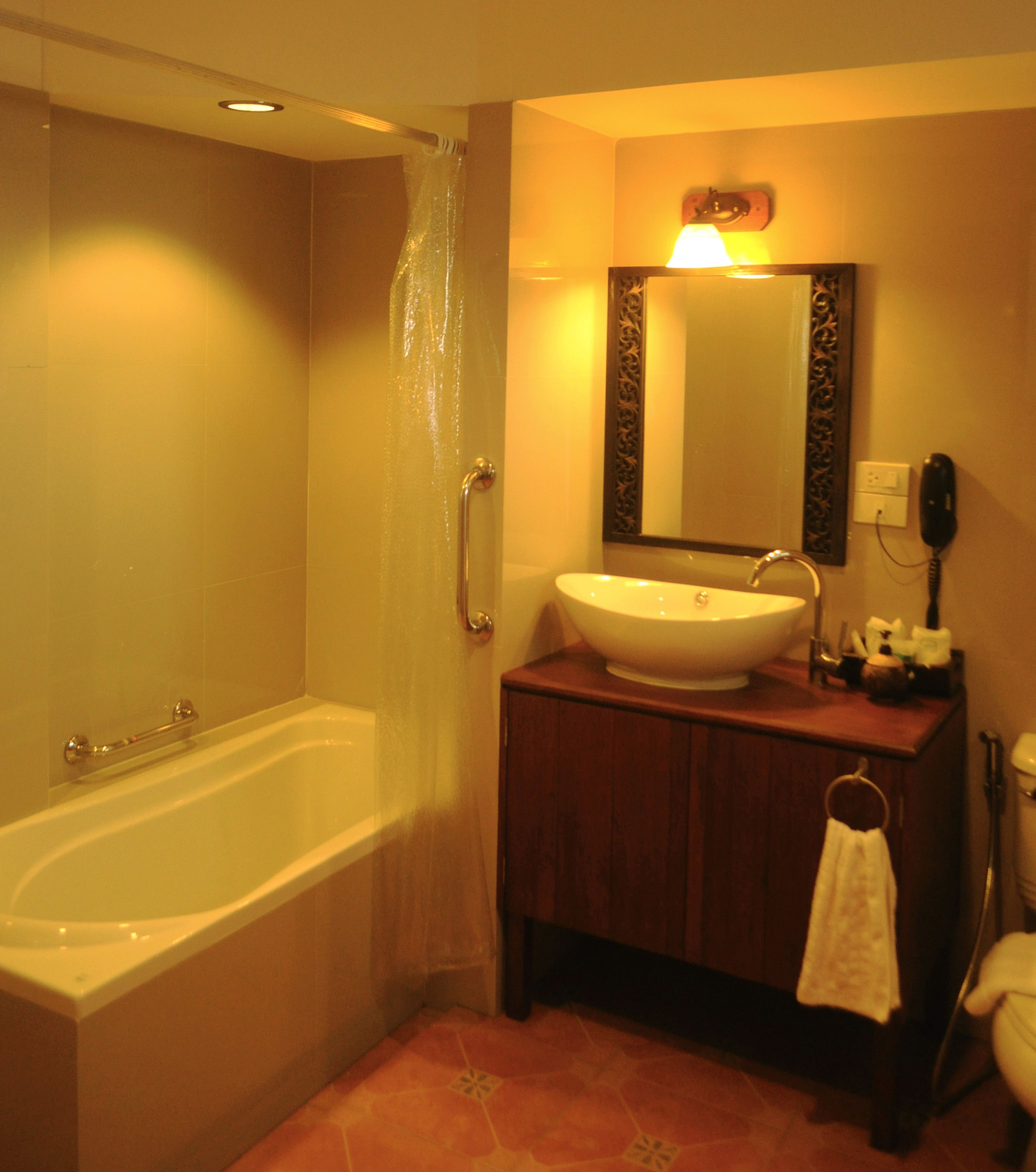 free toiletries, hair dryer, bathrobes, slippers