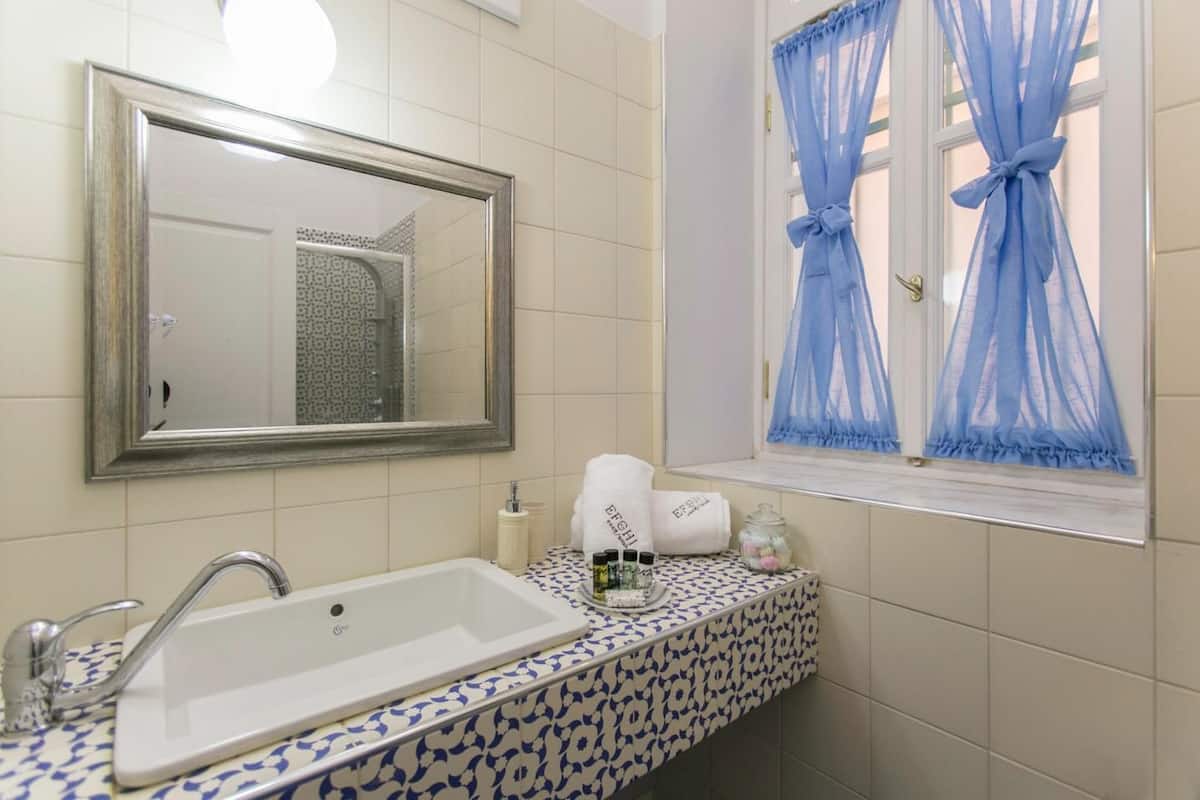 suite | bathroom | shower, hydromassage showerhead, free toiletries, hair dryer