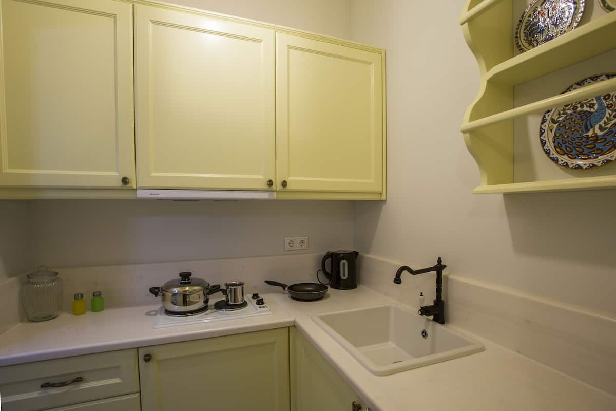 suite | private kitchen | fridge, stovetop, coffee/tea maker, electric kettle