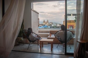 Panoramic Studio Suite, 1 Bedroom, Terrace, City View | Laptop workspace, iron/ironing board, free WiFi, bed sheets