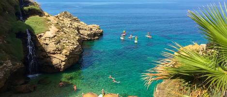 Private beach, free beach cabanas, sun-loungers, beach umbrellas