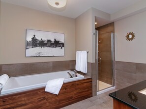 Appart'hotel, 2 chambres, rez-de-chaussée | Baño | Tina y regadera independientes y amenidades de baño de diseñador 