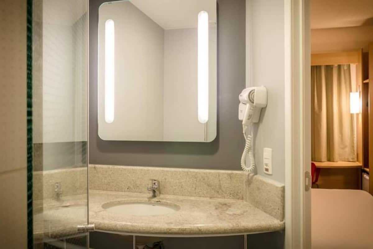 standard apartment, 1 double bed | bathroom | shower, eco-friendly toiletries, hair dryer, towels