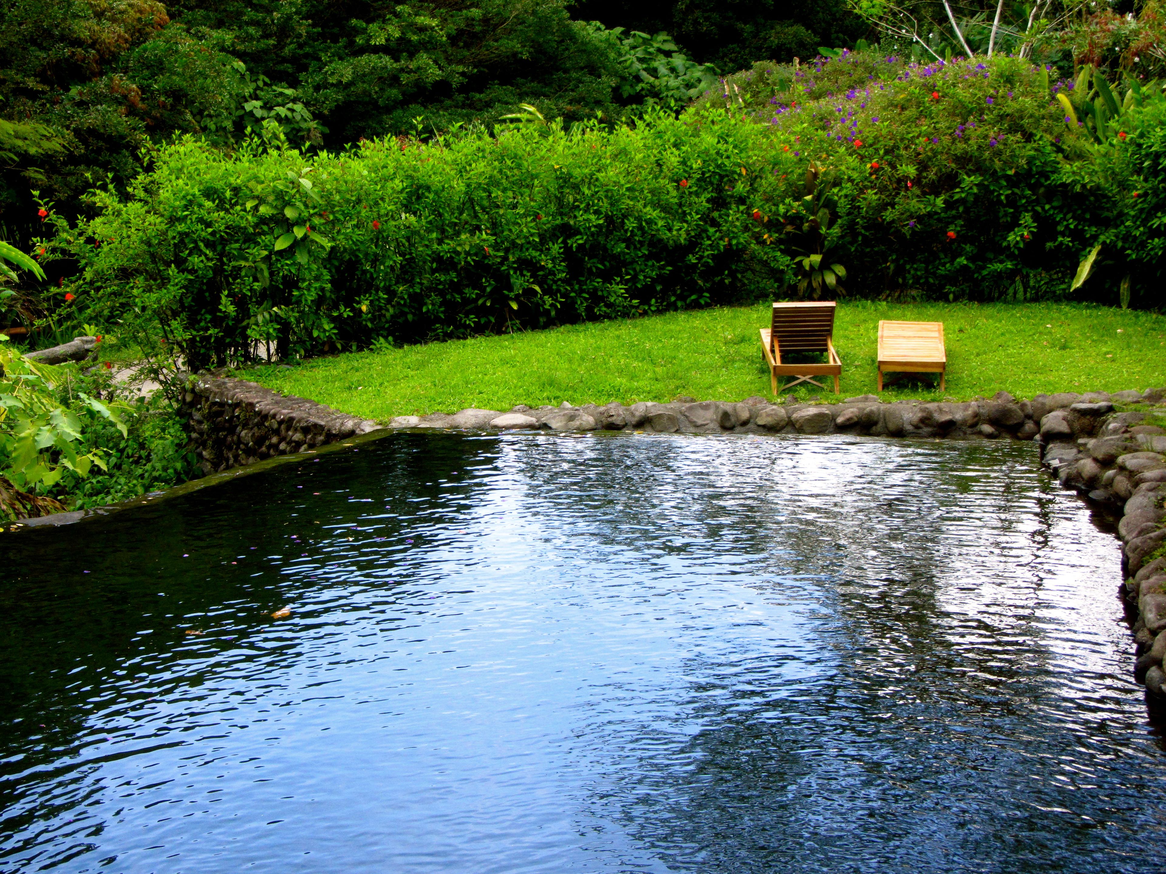 indoor pool, outdoor pool, pool loungers