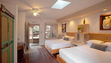 Standard Room, 2 Queen Beds, Patio, Garden View | Individually decorated, individually furnished, free WiFi, bed sheets