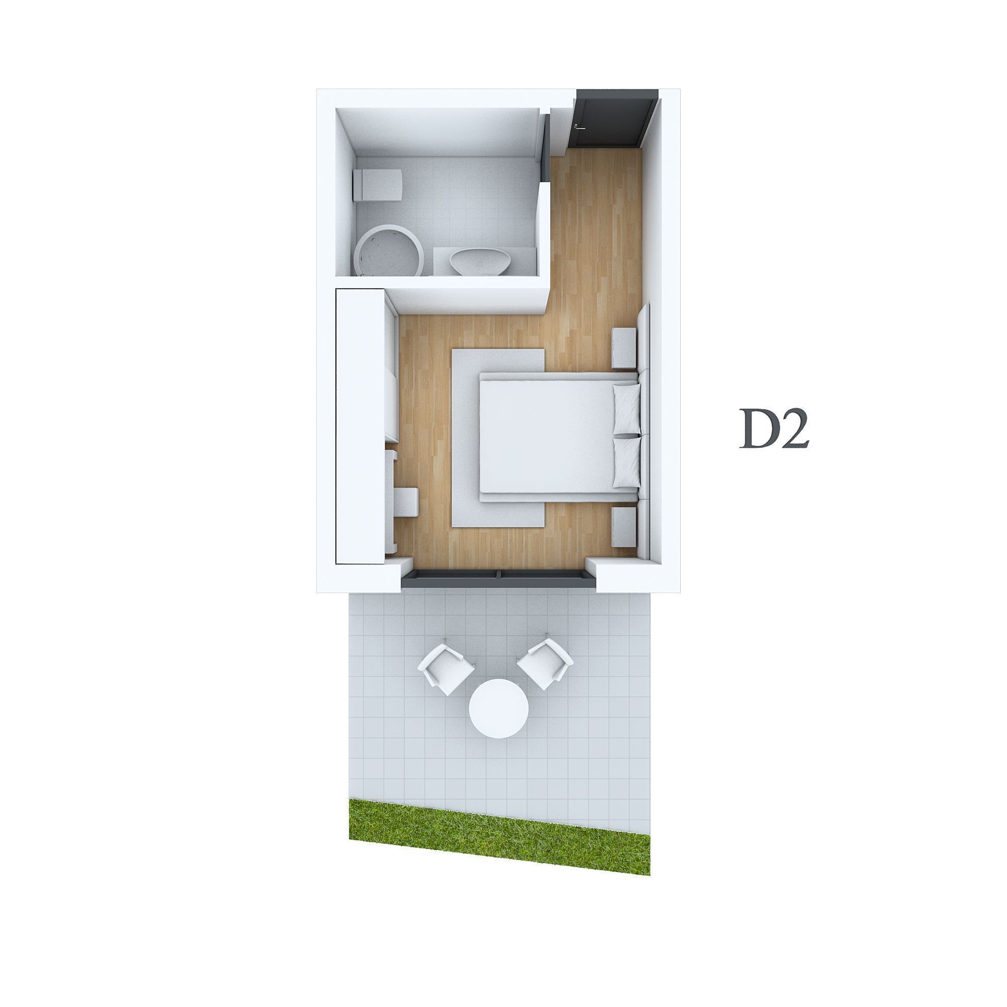 double room, terrace, sea view | floor plan