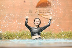 Outdoor pool, open 7:00 AM to 8:00 PM, sun loungers