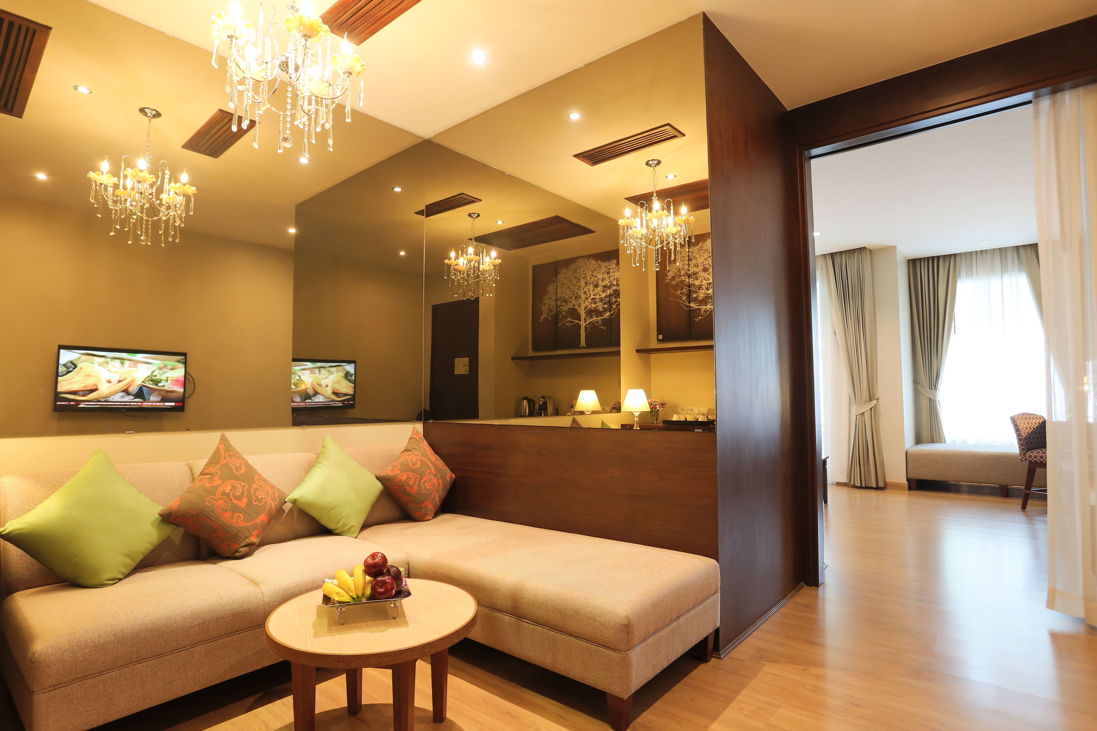 suite | living room | 42-inch smart tv with satellite channels, tv