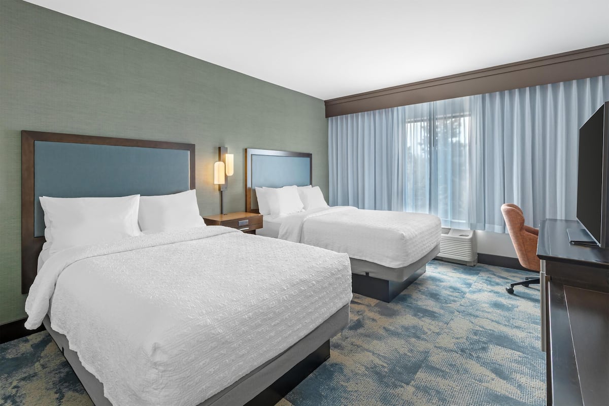 Room, 2 Queen Beds, Accessible | Blackout drapes, iron/ironing board, free WiFi, bed sheets