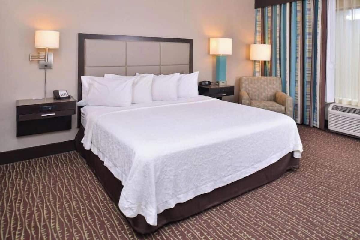 Blackout curtains, iron/ironing board, free WiFi, bed sheets